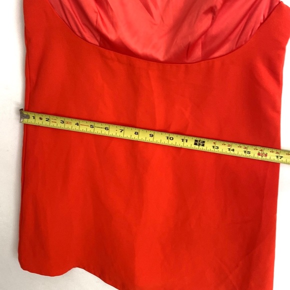 (A56) NEW Free People Coral Minidress with satin sweetheart trimmed, Sz XS, NWOT - Picture 12 of 16